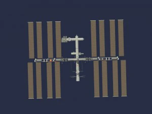low poly iss model 3D Model