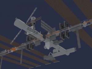 low poly iss model Model 3D