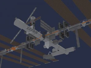 low poly iss model 3D Model