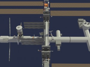low poly iss model Model 3D