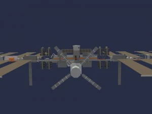 low poly iss model 3D Model
