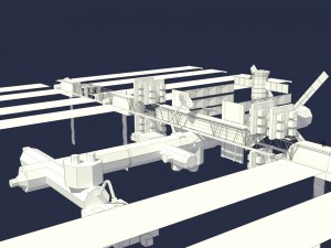 low poly iss model Model 3D