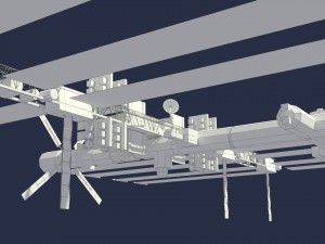 low poly iss model Model 3D