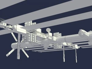 low poly iss model 3D Model