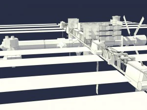 low poly iss model 3D Model