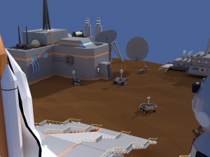 low poly cartoony space colony pack 3D Model