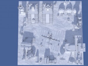 low poly cartoony space colony pack 3D Model