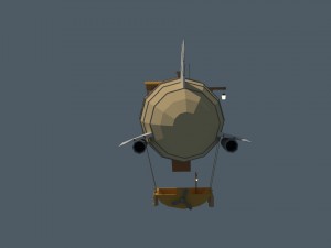 low poly zeppelin 3D Model
