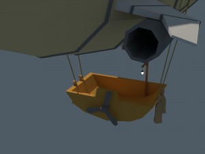low poly zeppelin 3D Model