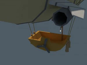 로우 폴리 제플린 3D 모델