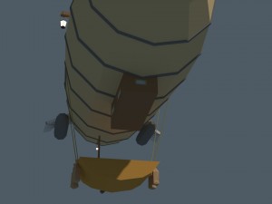 low poly zeppelin 3D Model