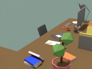 low poly cartoony office desk 3D 模型