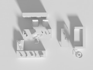 low poly managers room 3D Model