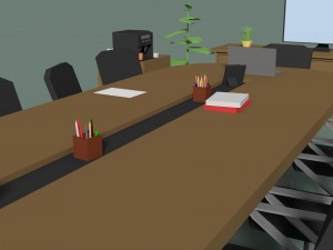 low poly meeting room 3D Model