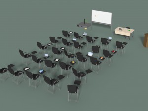 low poly office conference hall 3D 모델