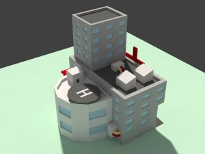 低聚医院 3D 模型