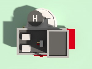 low poly hospital Modelo 3D