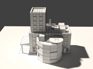 low poly hospital Modelo 3D