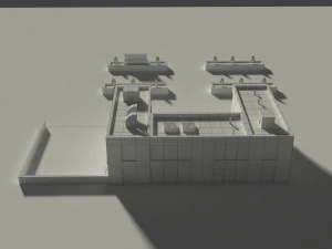 low poly hospital 2 3D Model