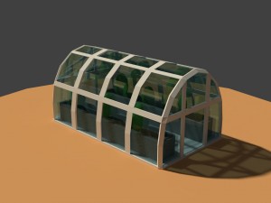 low poly greenhouse 3D Model