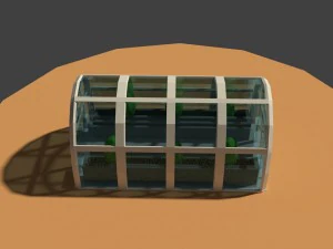 low poly greenhouse 3D Model