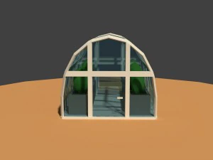 low poly greenhouse 3D Model