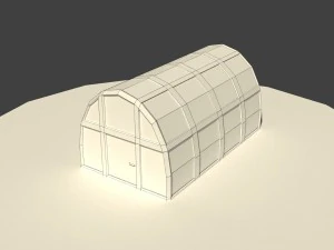 low poly greenhouse 3D Model