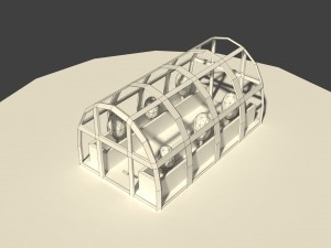 low poly greenhouse 3D Модель