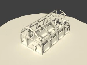 low poly greenhouse 3D Model