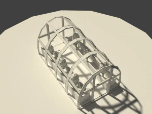 low poly greenhouse 3D Model