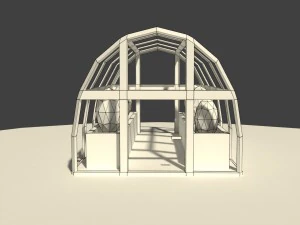 low poly greenhouse 3D Model