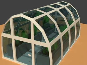 low poly greenhouse 3D Model