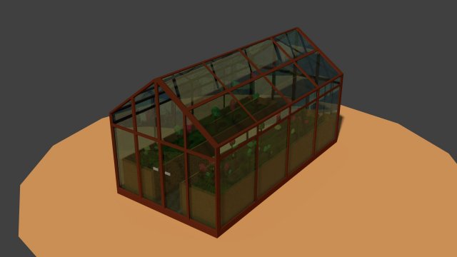 low poly greenhouse 2 Modelo 3D .c4d .max .obj .3ds .fbx .stl .blend 