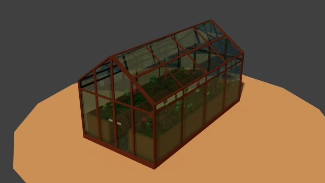 low poly greenhouse 2 3D Model .c4d .max .obj .3ds .fbx .stl .blend 