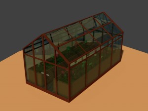 low poly greenhouse 2 3D Model