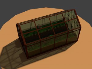 low poly greenhouse 2 Modelo 3D