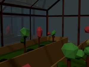 low poly greenhouse 2 Modelo 3D