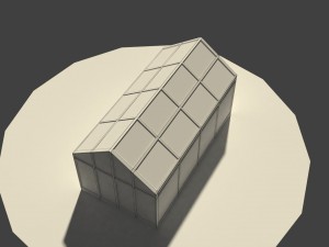 low poly greenhouse 2 Modelo 3D