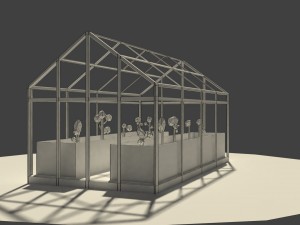 low poly greenhouse 2 Modelo 3D
