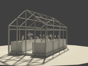 low poly greenhouse 2 3D Model