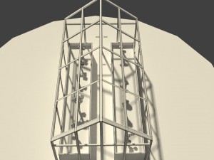 low poly greenhouse 2 Modelo 3D
