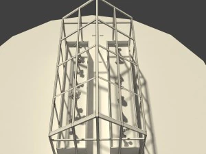 low poly greenhouse 2 3D Model