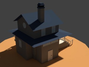 low poly farm house 3D Model