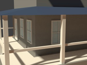 low poly farm house 3D Model