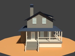 low poly farm house 3D Model