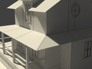 low poly farm house 3D Model