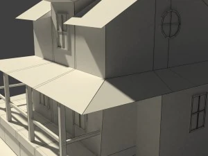 low poly farm house 3D Model