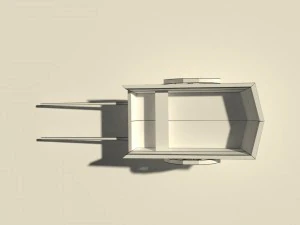 low poly farm cart 3D Model