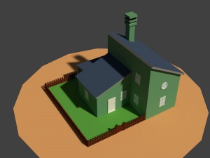 low poly farm house 2 3D मॉडल