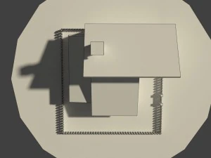 low poly farm house 2 3D Model